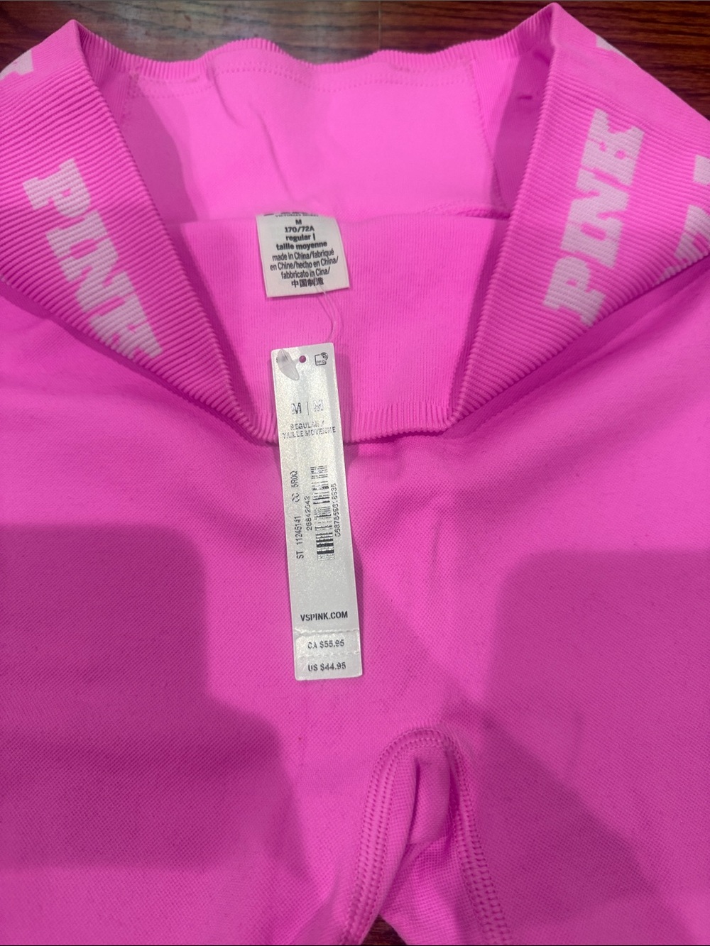 PINK Victoria's Secret Bright Pink Girls' Leggings - Picture 2 of 2